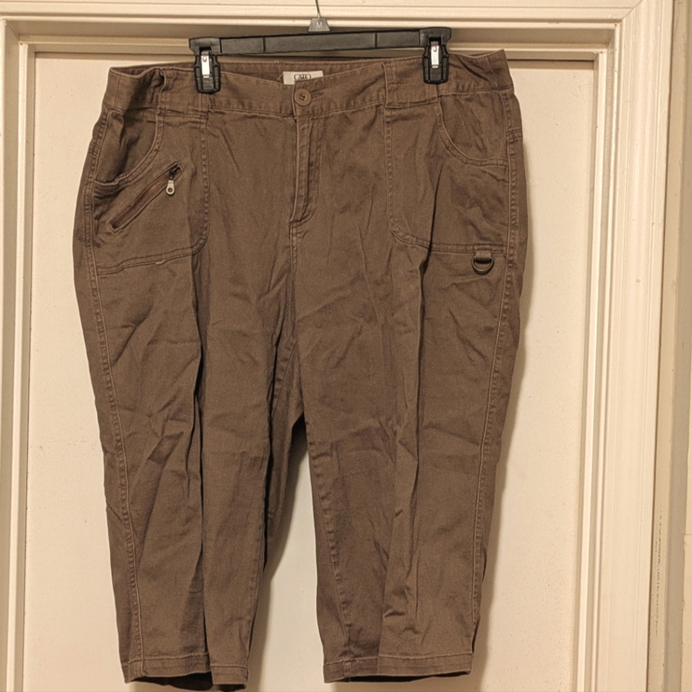 Tan/Beige Capri Bermuda Pants